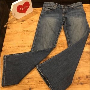 Calvin Klein stone wash flare leg petite jeans EUC
